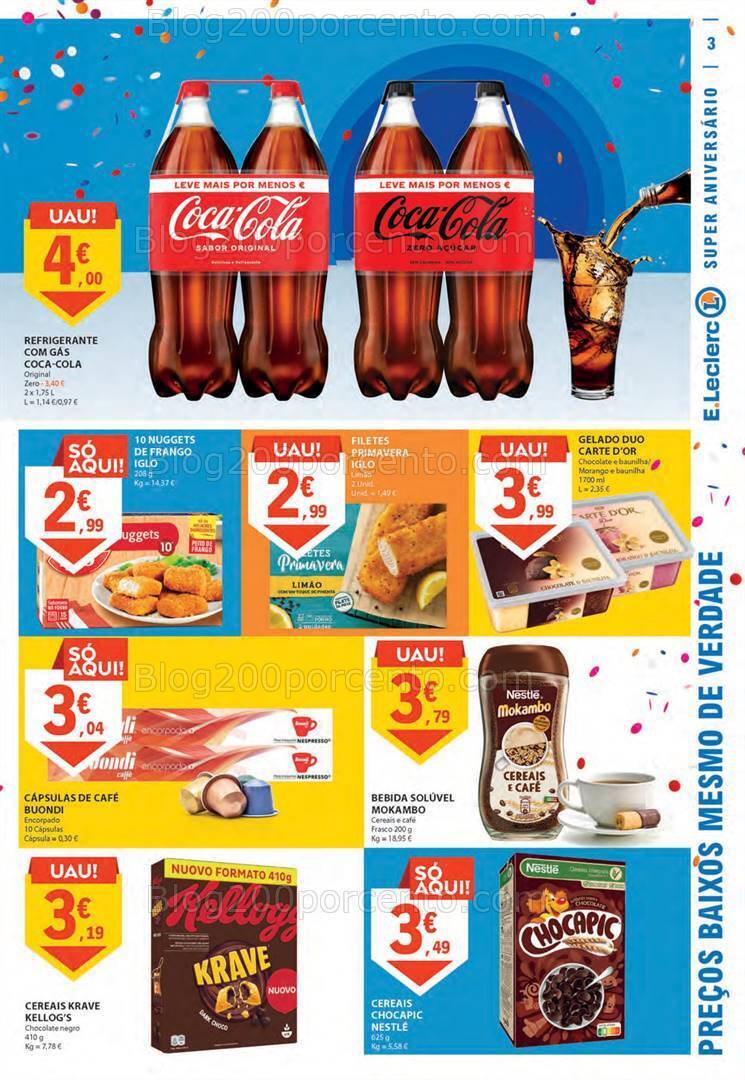 Antevisão Folheto E-LECLERC Aniversário Promoções de 26 outubro a 1 novembro