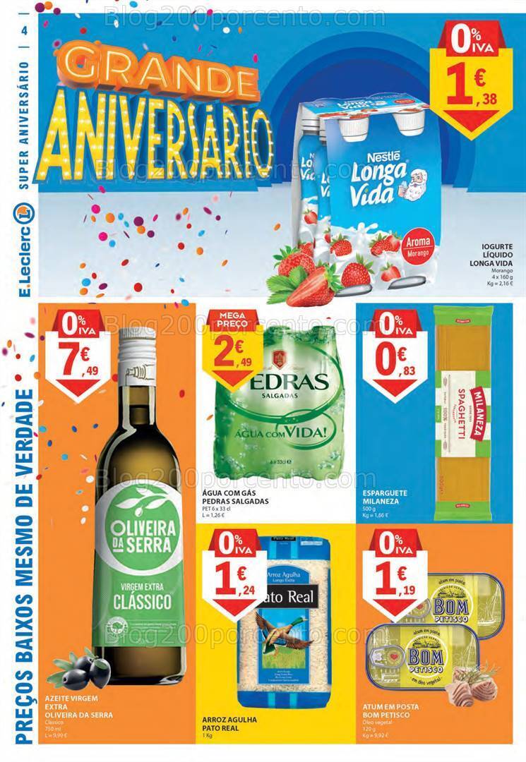 Antevisão Folheto E-LECLERC Aniversário Promoções de 26 outubro a 1 novembro