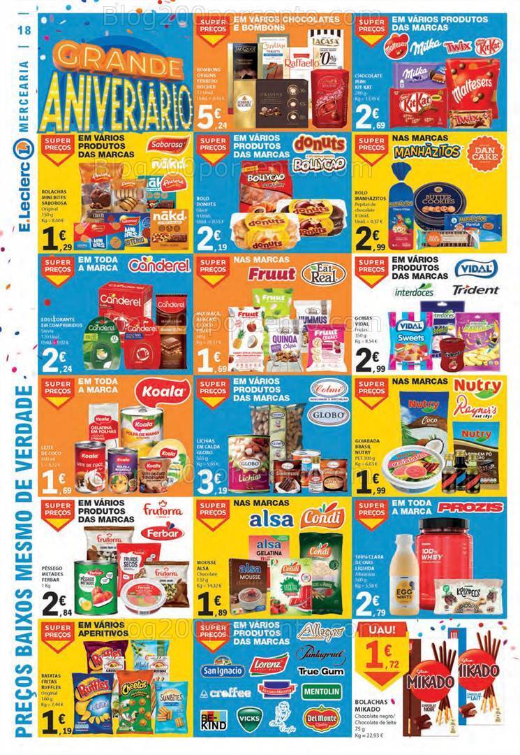 Antevisão Folheto E-LECLERC Aniversário Promoções de 26 outubro a 1 novembro