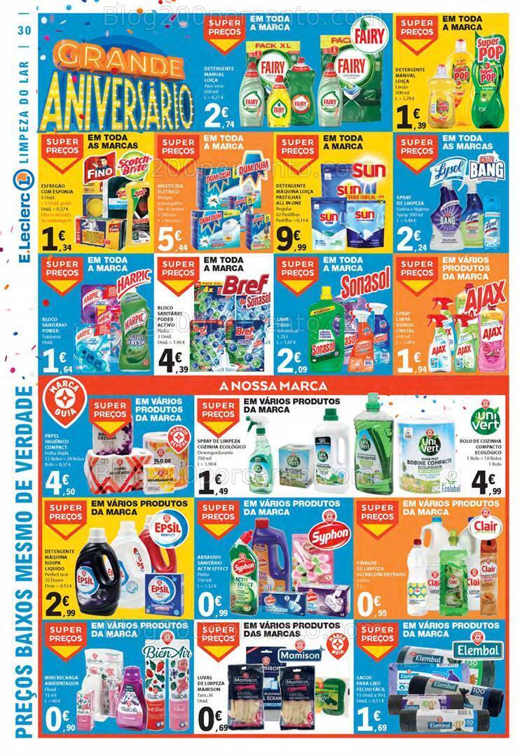 Antevisão Folheto E-LECLERC Aniversário Promoções de 26 outubro a 1 novembro