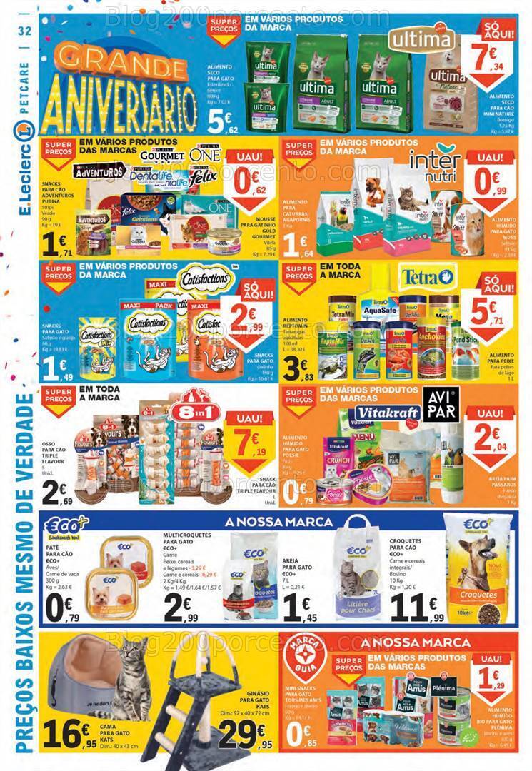 Antevisão Folheto E-LECLERC Aniversário Promoções de 26 outubro a 1 novembro