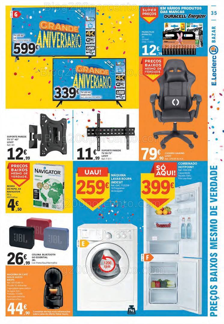 Antevisão Folheto E-LECLERC Aniversário Promoções de 26 outubro a 1 novembro
