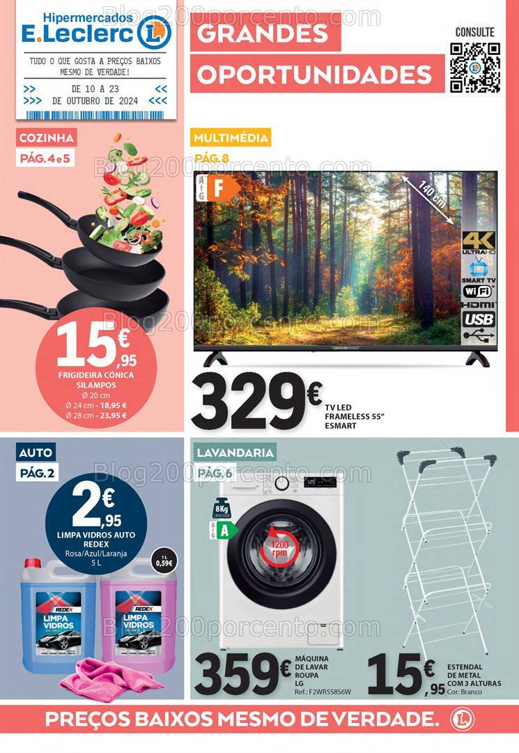 Antevisão Folheto E-LECLERC Bazar Promoções de 10 a 23 outubro