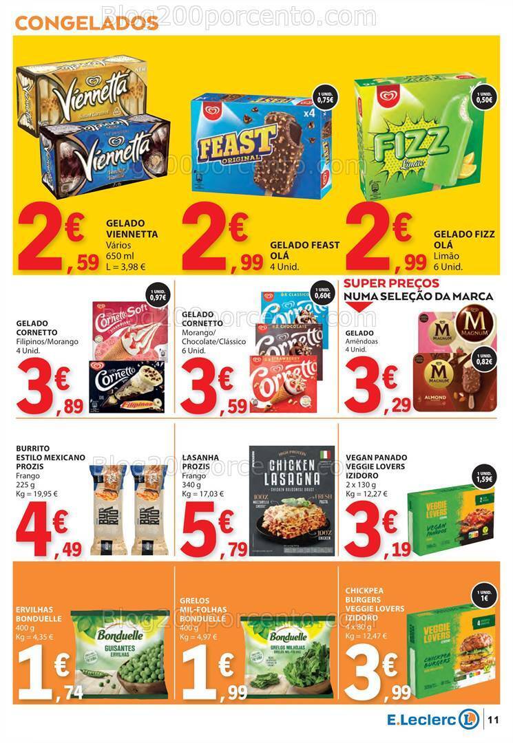 Antevisão Folheto E-LECLERC Promoções de 11 a 17 julho