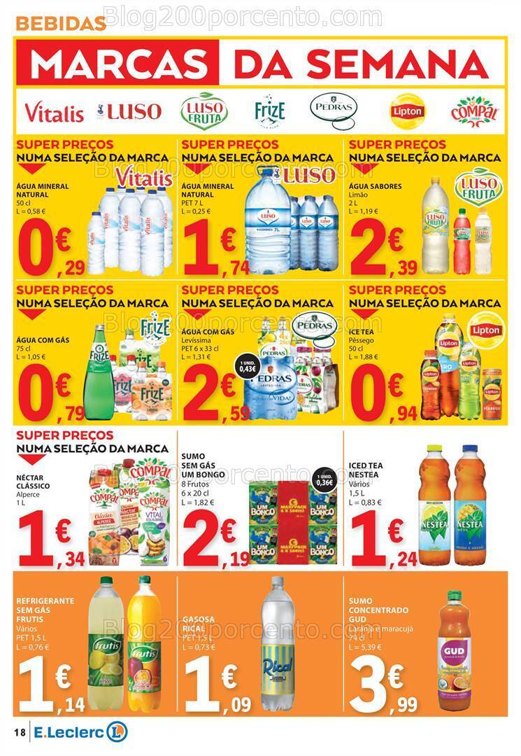 Antevisão Folheto E-LECLERC Promoções de 11 a 17 julho