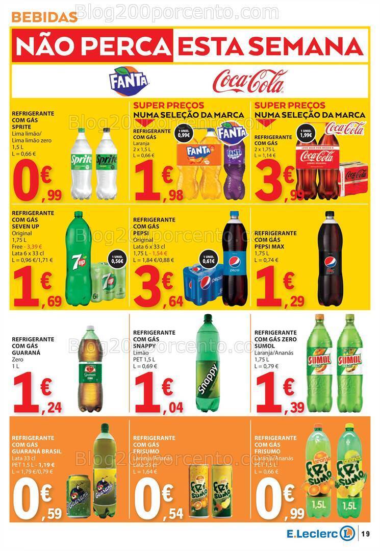 Antevisão Folheto E-LECLERC Promoções de 11 a 17 julho
