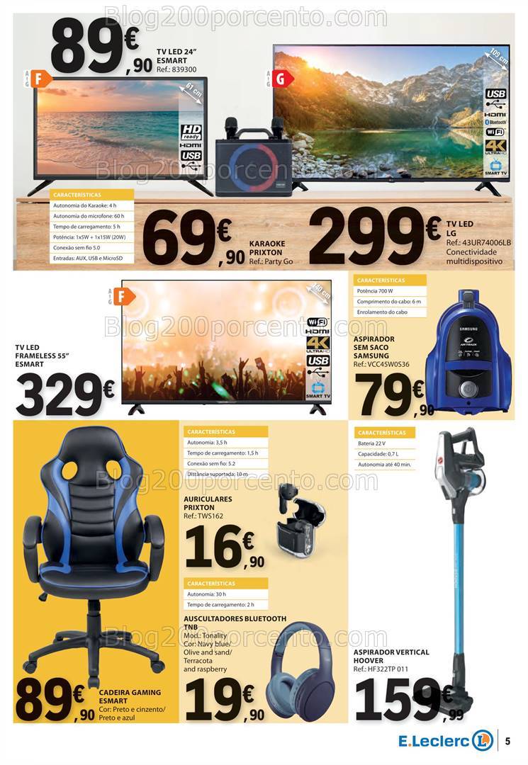 Antevisão Folheto E-LECLERC Bazar Promoções de 12 a 25 setembro