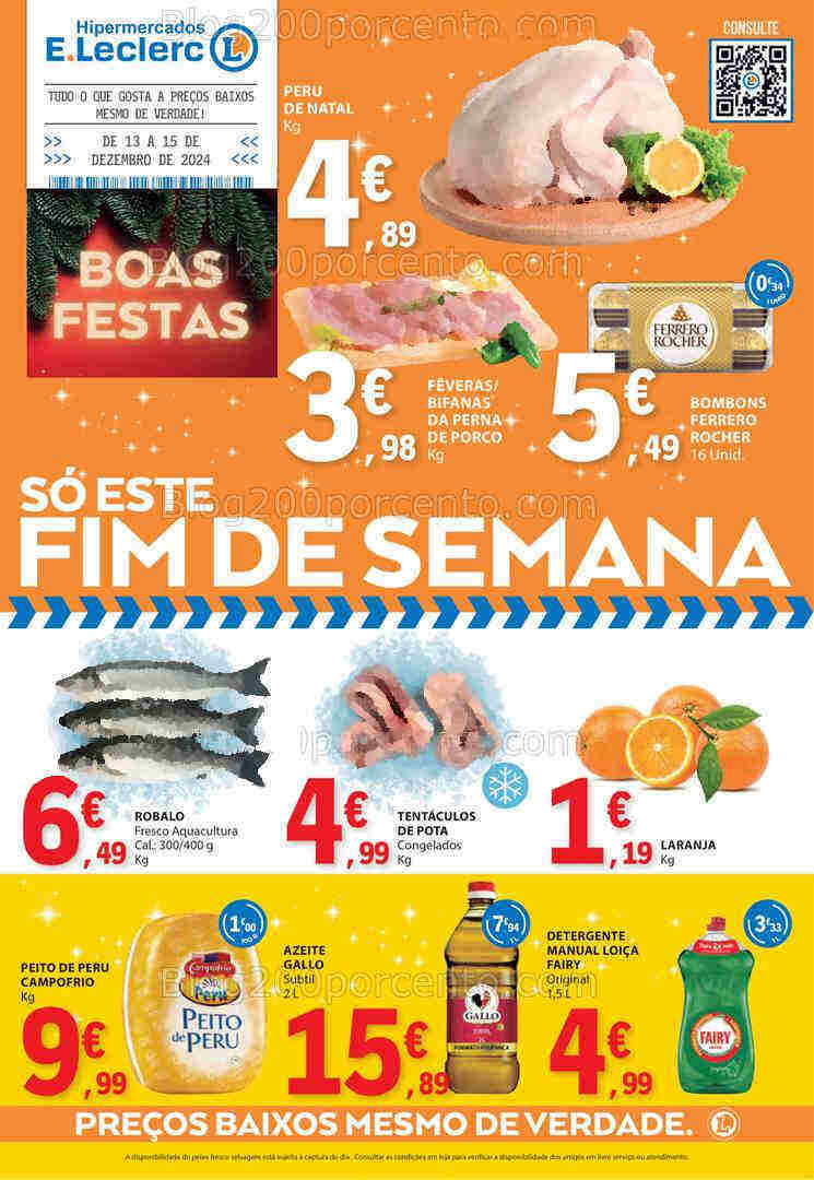 Antevisão Folheto E-LECLERC Promoções Fim de Semana - 13 a 15 dezembro