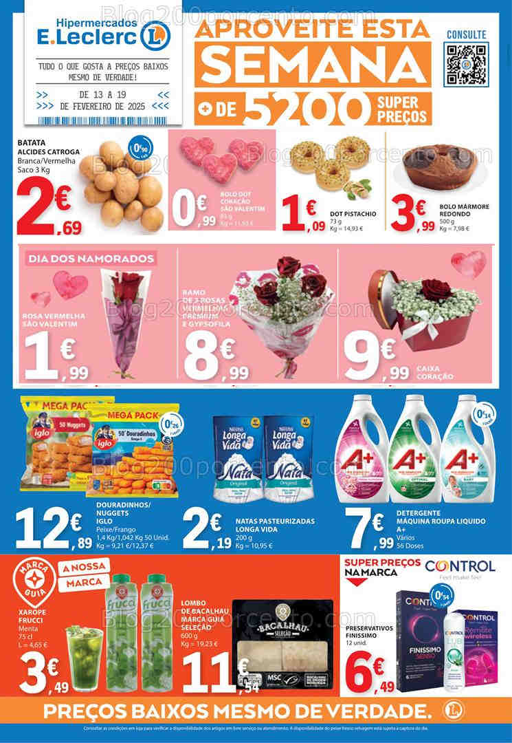 Antevisão Folheto E-LECLERC Promoções de 13 a 19 fevereiro