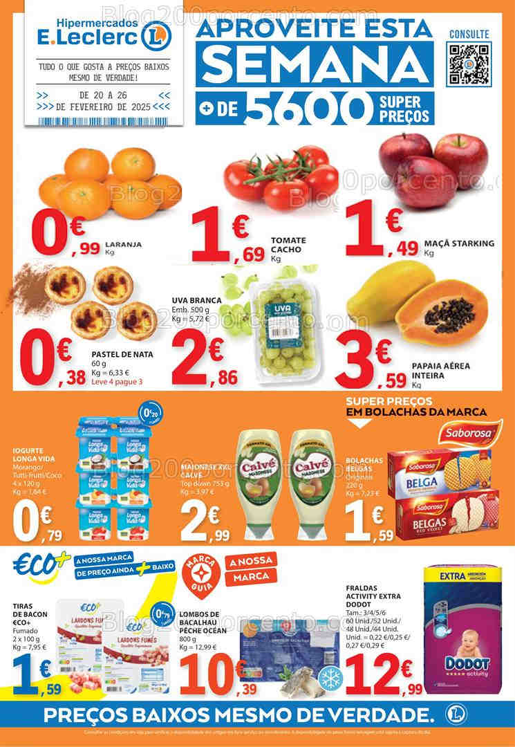 Antevisão Folheto E-LECLERC Promoções de 20 a 26 fevereiro