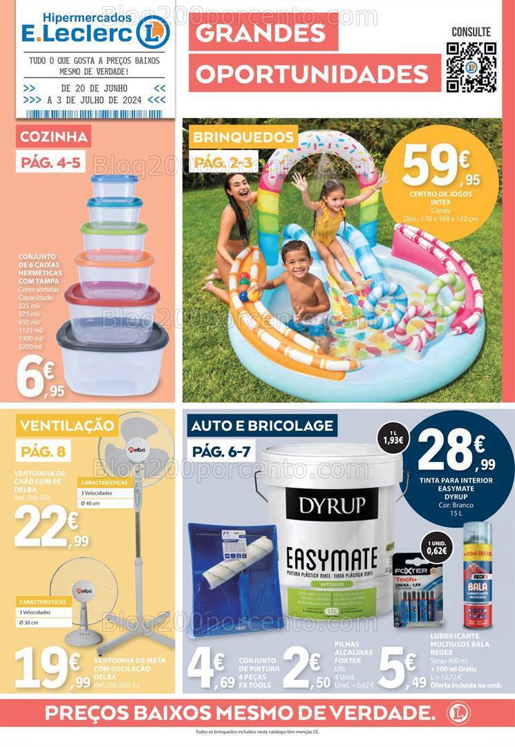 Antevisão Folheto E-LECLERC Bazar Oportunidades - 20 junho a 3 julho