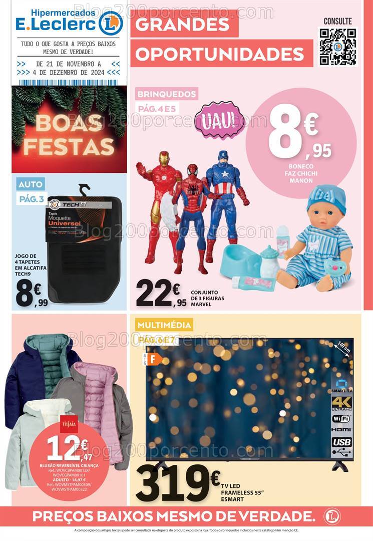 Antevisão Folheto E-LECLERC Promoções de 21 novembro a 4 dezembro