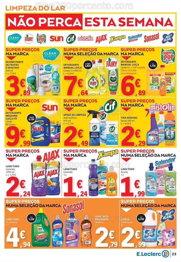 Antevisão Folheto E-LECLERC Promoções de 25 a 31 julho