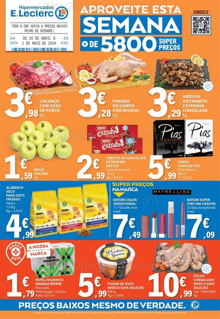 Antevisão Folheto E-LECLERC Promoções de 25 abril a 1 maio