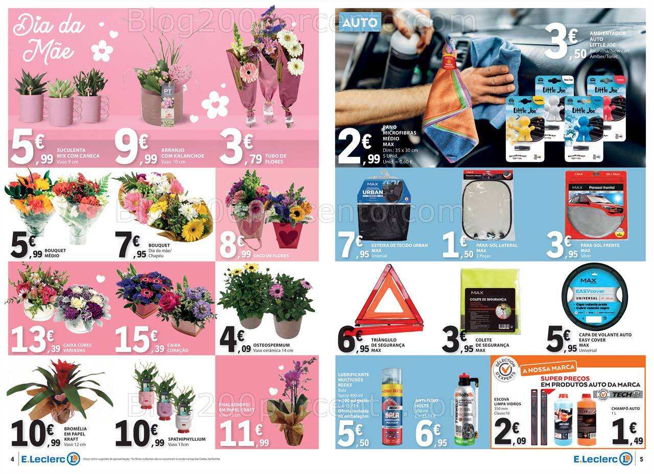 Antevisão Folheto E-LECLERC Bazar + Dia da Mãe Promoções de 25 abril a 8 maio