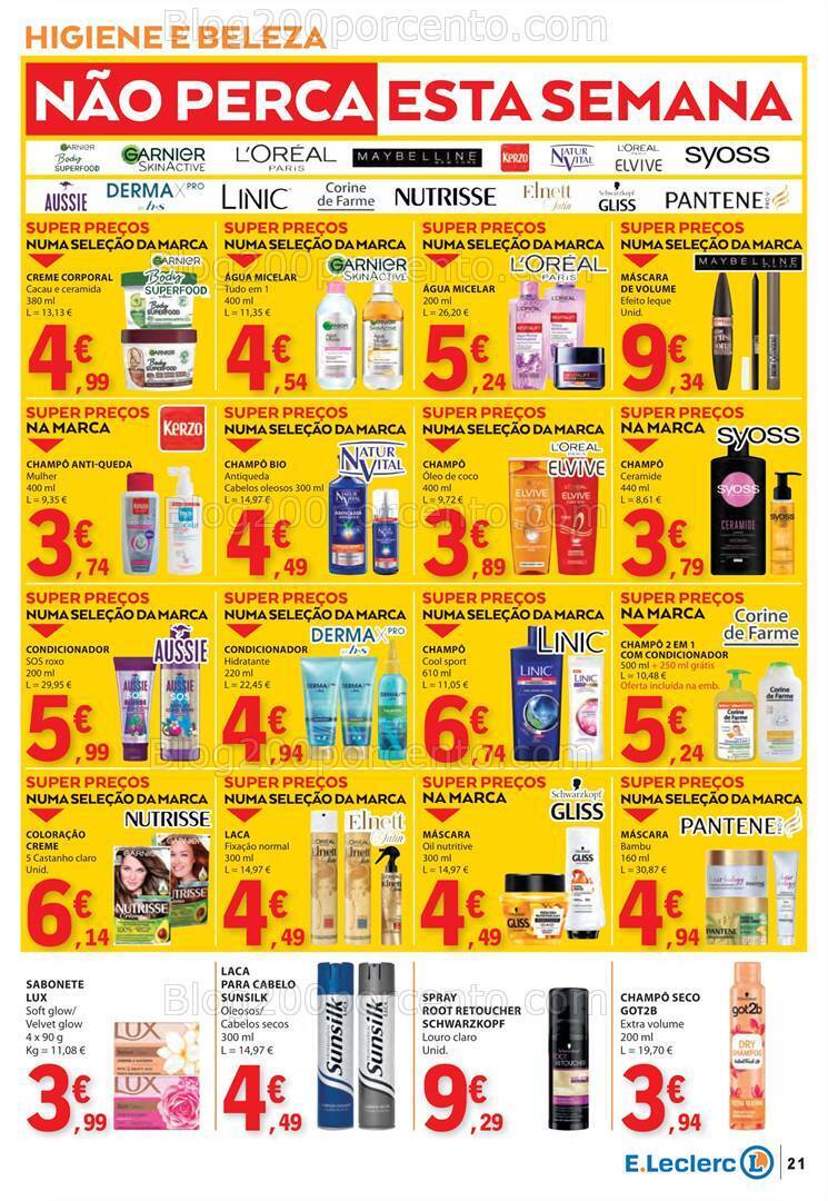 Antevisão Folheto E-LECLERC Promoções de 28 março a 1 abril