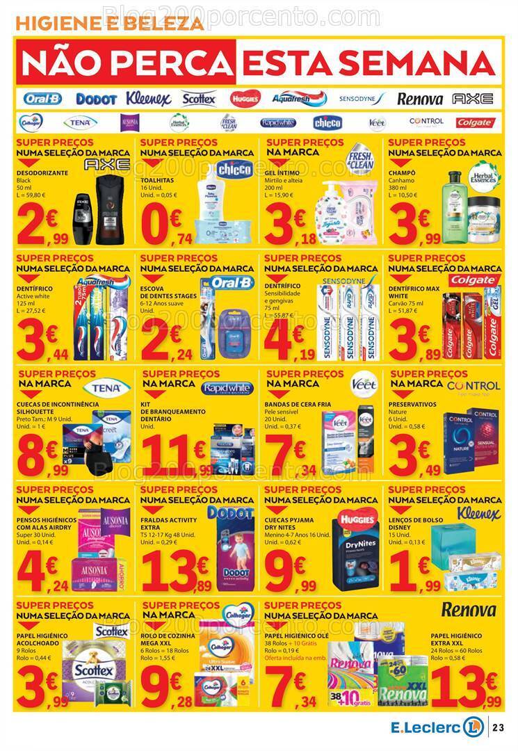 Antevisão Folheto E-LECLERC Promoções de 28 março a 1 abril