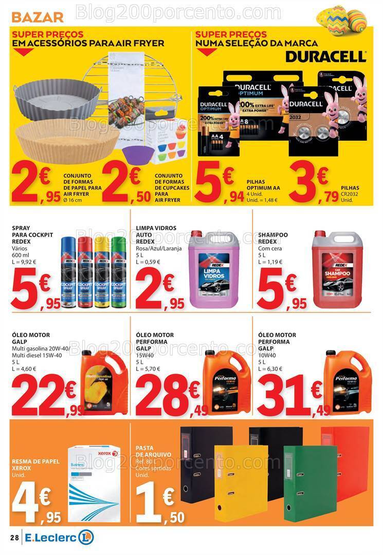 Antevisão Folheto E-LECLERC Promoções de 28 março a 1 abril