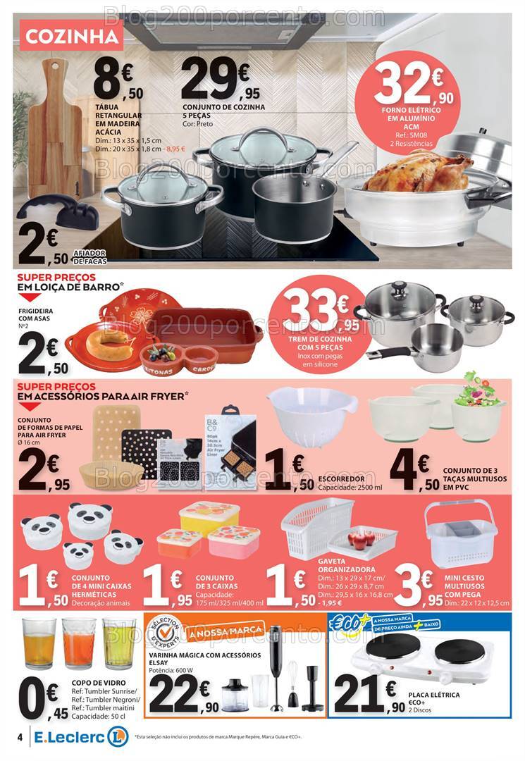 Antevisão Folheto E-LECLERC Bazar + Regresso às Aulas Promoções de 29 agosto a 11 setembro