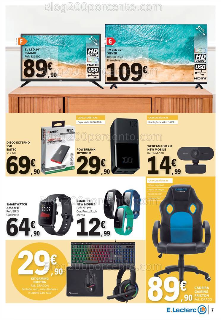 Antevisão Folheto E-LECLERC Bazar + Regresso às Aulas Promoções de 29 agosto a 11 setembro