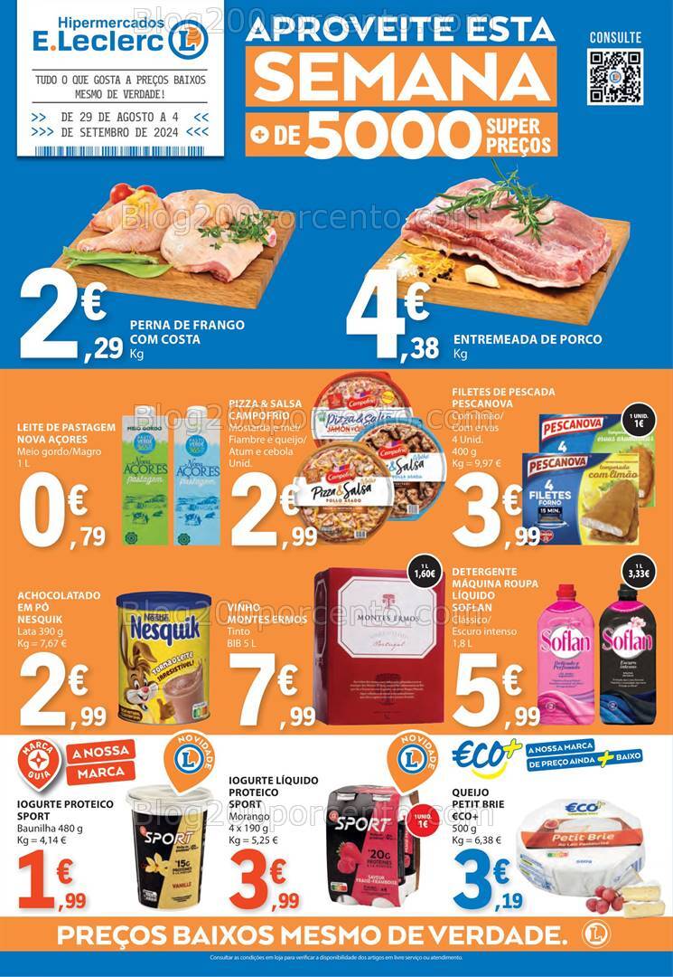 Antevisão Folheto E-LECLERC Promoções de 29 agosto a 4 setembro
