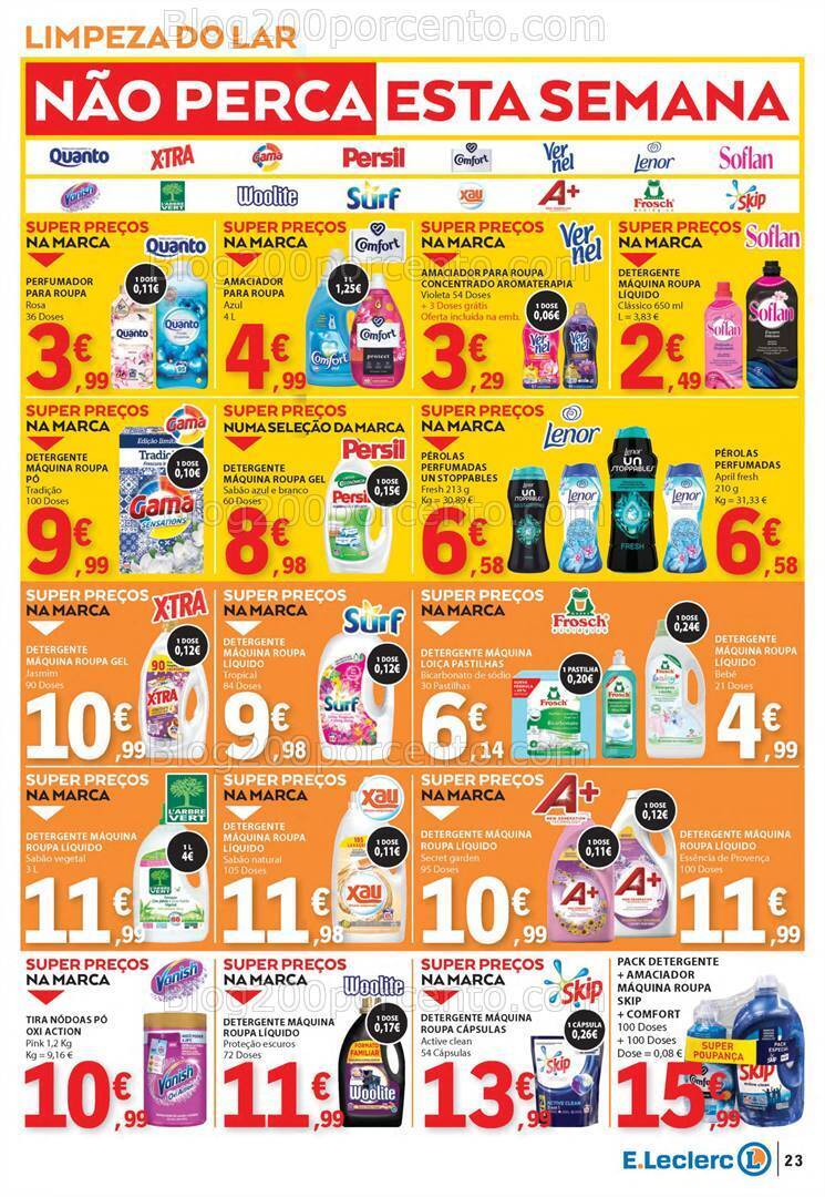 Antevisão Folheto E-LECLERC Promoções de 4 a 10 julho