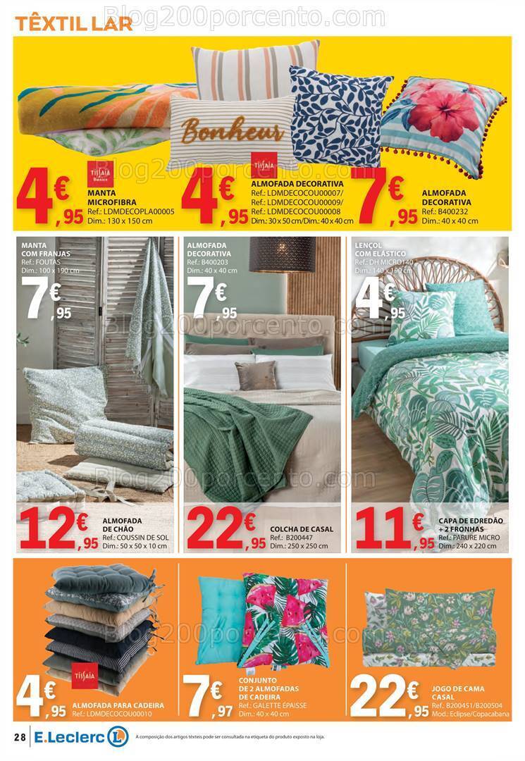 Antevisão Folheto E-LECLERC Bazar Promoções de 6 a 12 junho