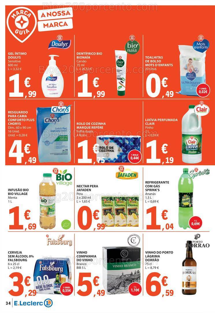 Antevisão Folheto E-LECLERC Marca Própria Promoções de 6 a 12 junho