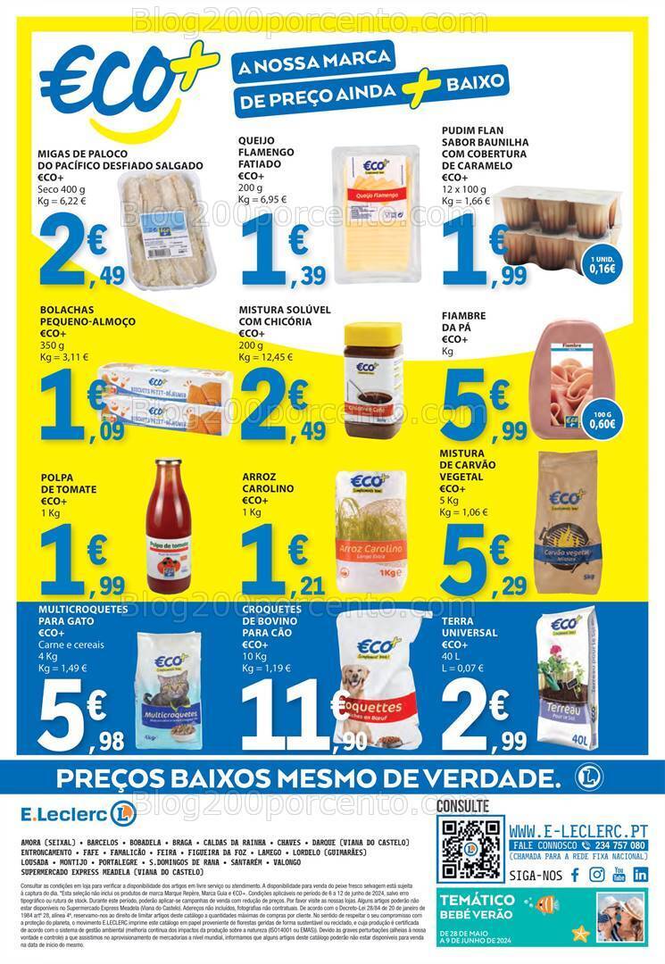 Antevisão Folheto E-LECLERC Marca Própria Promoções de 6 a 12 junho