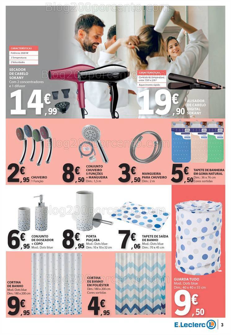 Antevisão Folheto E-LECLERC Bazar Verão Promoções de 4 a 17 julho