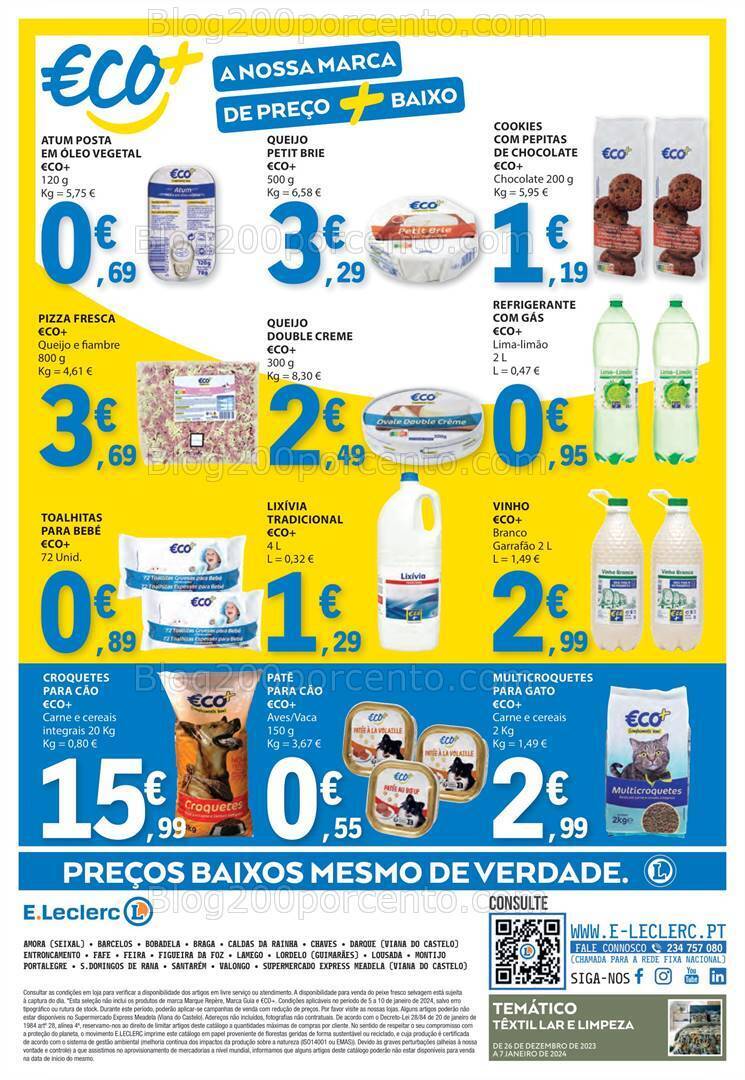 Antevisão Folheto E-LECLERC Promoções de 5 a 10 janeiro
