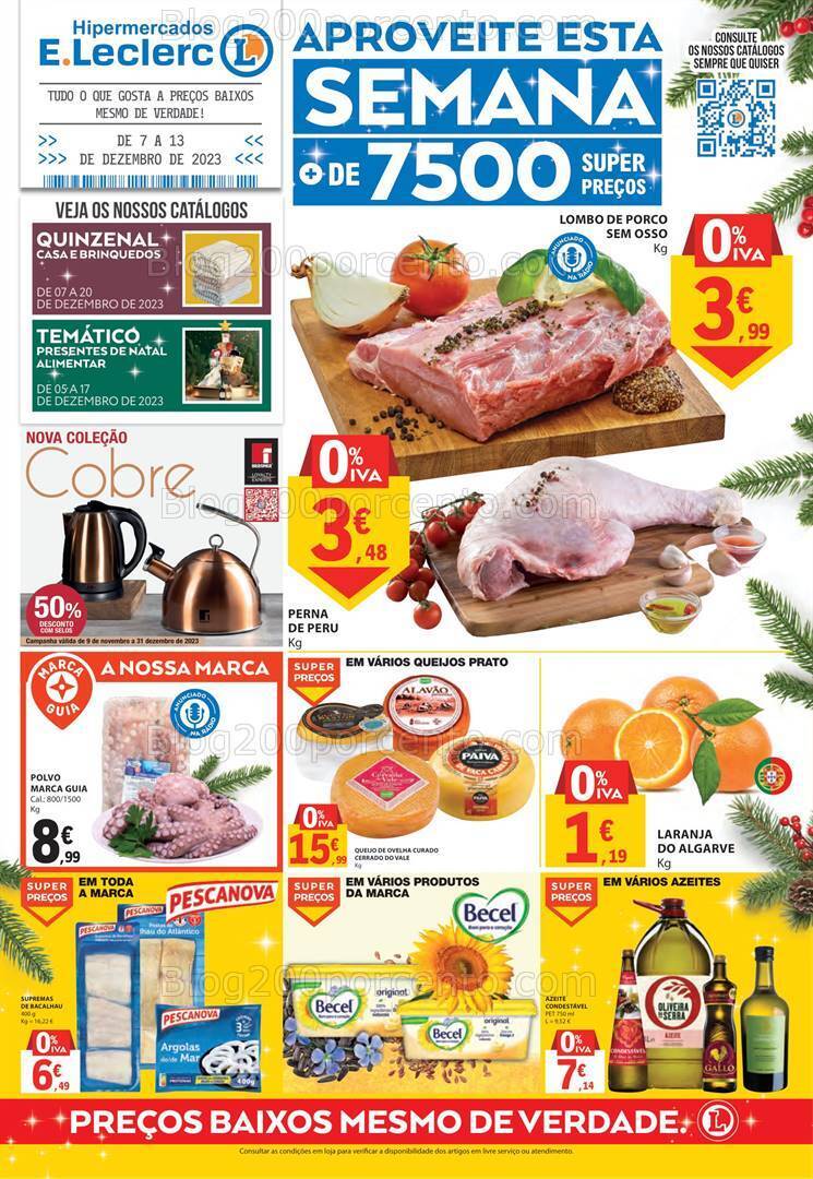 Antevisão Folheto E-LECLERC Promoções de 7 a 13 dezembro