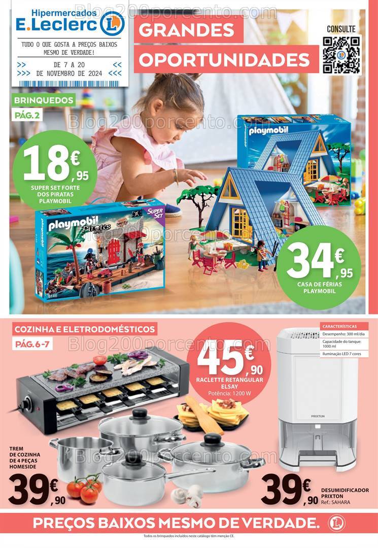 Antevisão Folheto E-LECLERC Bazar Promoções de 7 a 20 novembro