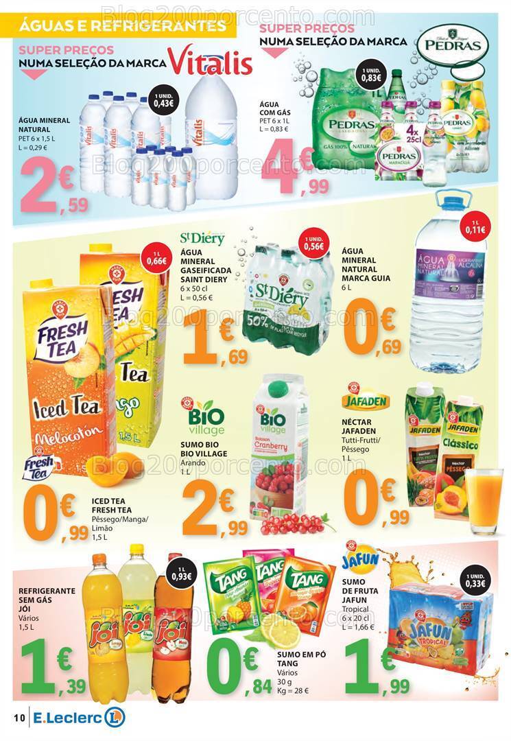 Antevisão Folheto E-LECLERC Especial Bebidas Gelados e Iogurtes Promoções de 18 a 30 junho