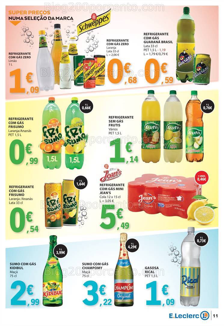 Antevisão Folheto E-LECLERC Especial Bebidas Gelados e Iogurtes Promoções de 18 a 30 junho