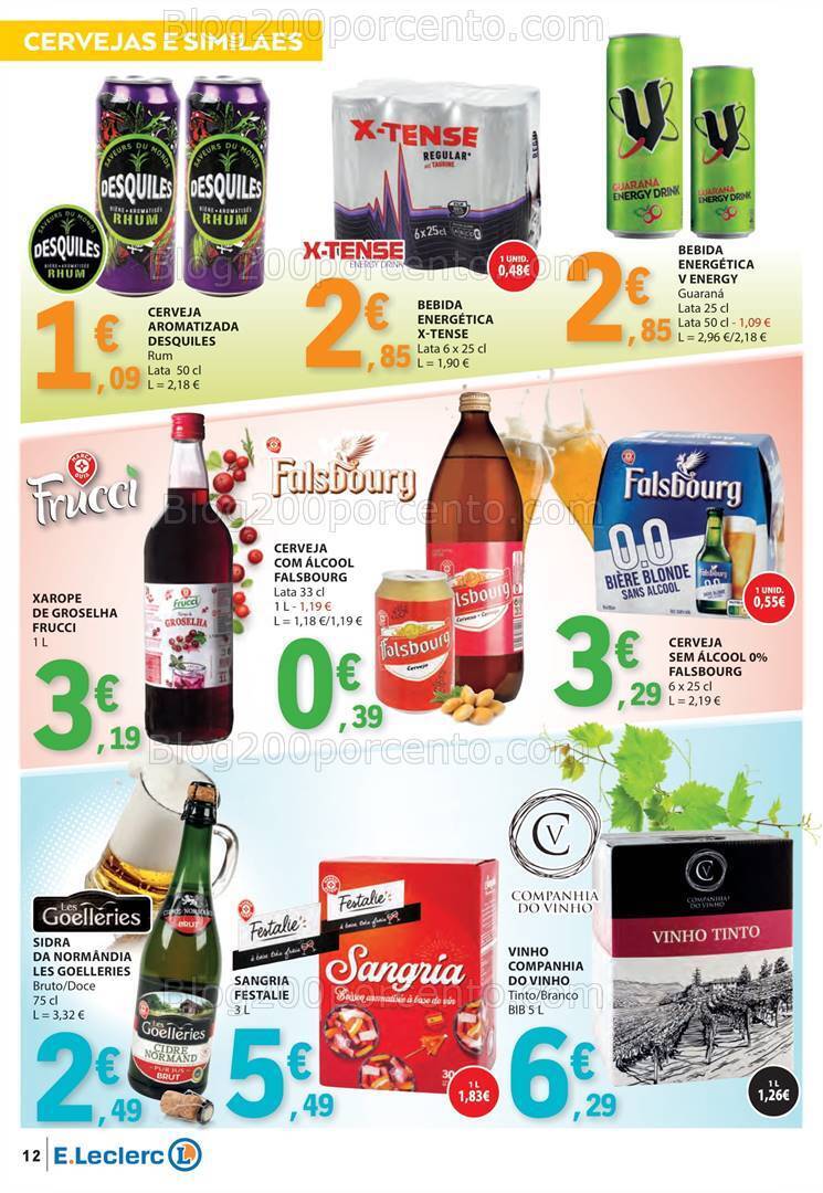 Antevisão Folheto E-LECLERC Especial Bebidas Gelados e Iogurtes Promoções de 18 a 30 junho