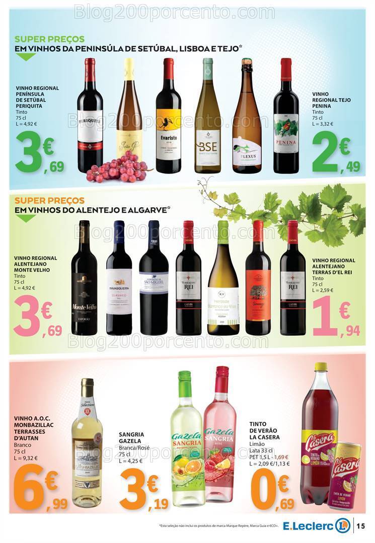 Antevisão Folheto E-LECLERC Especial Bebidas Gelados e Iogurtes Promoções de 18 a 30 junho