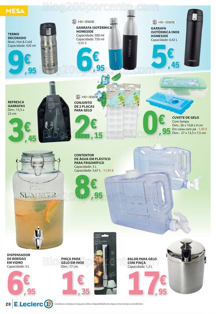 Antevisão Folheto E-LECLERC Especial Bebidas Gelados e Iogurtes Promoções de 18 a 30 junho