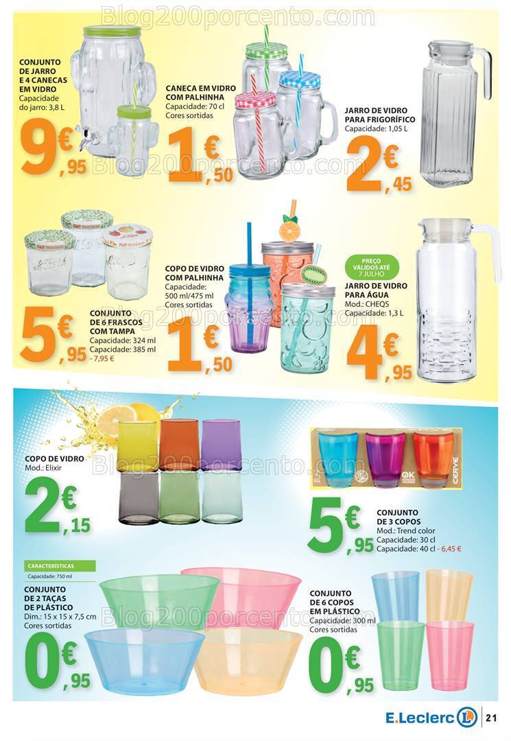 Antevisão Folheto E-LECLERC Especial Bebidas Gelados e Iogurtes Promoções de 18 a 30 junho