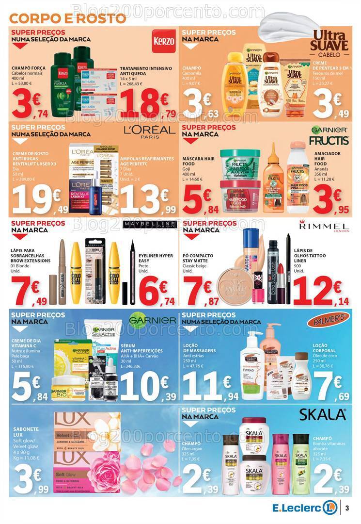 Antevisão Folheto E-LECLERC Especial Beleza Verão Promoções de 2 a 14 julho