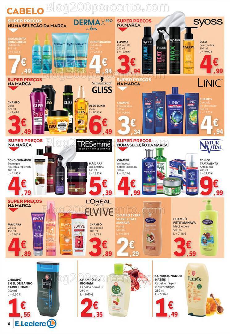Antevisão Folheto E-LECLERC Especial Beleza Verão Promoções de 2 a 14 julho