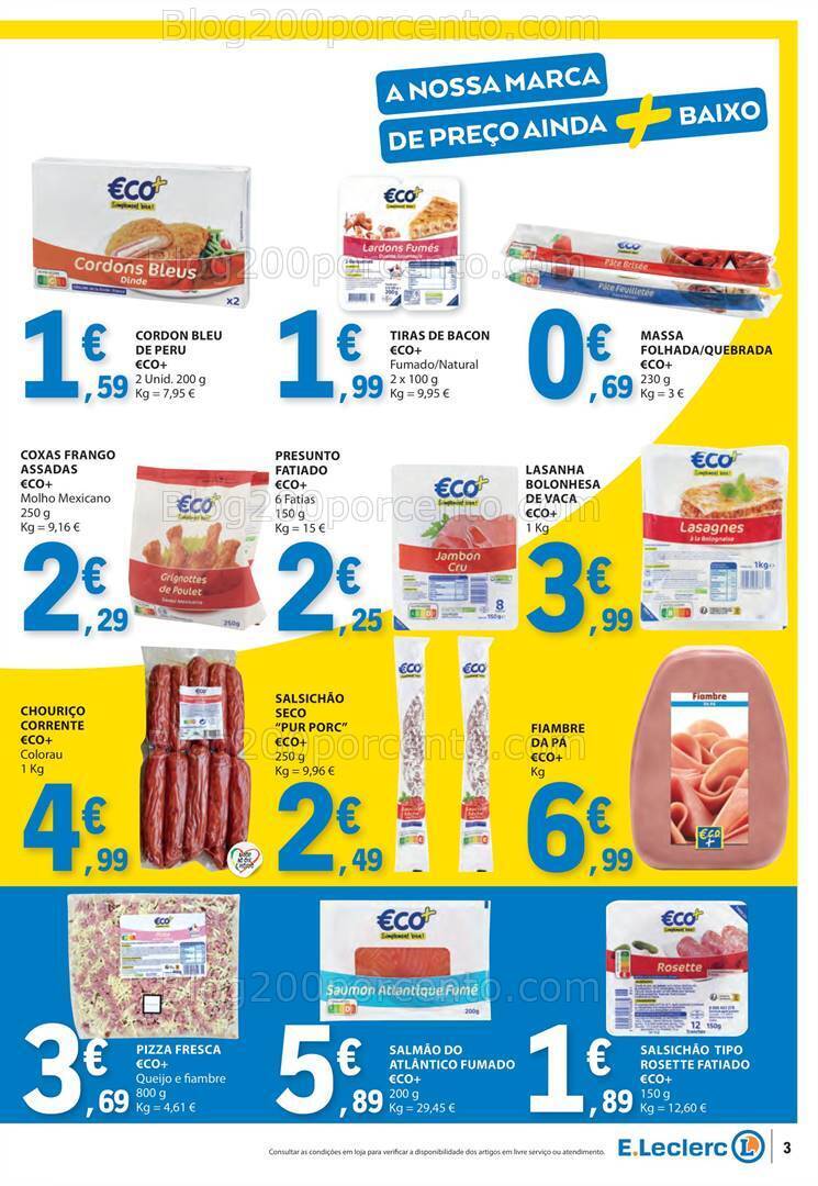 Antevisão Folheto E-LECLERC ECO+ Promoções de 9 a 21 janeiro