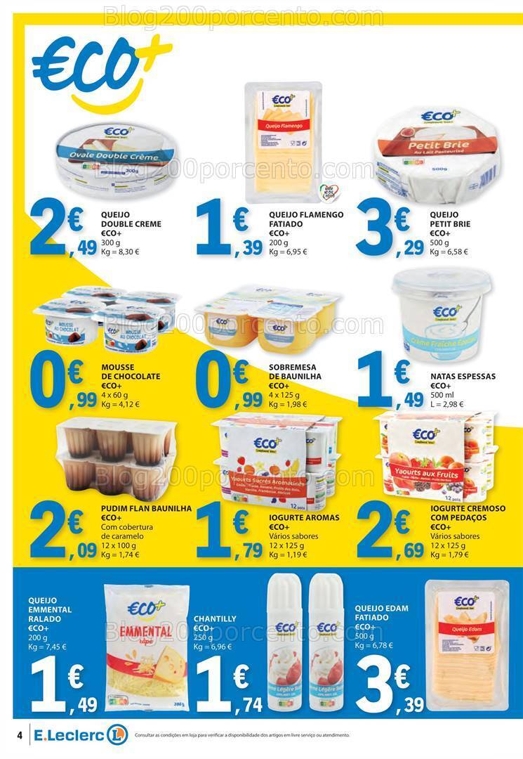 Antevisão Folheto E-LECLERC ECO+ Promoções de 9 a 21 janeiro