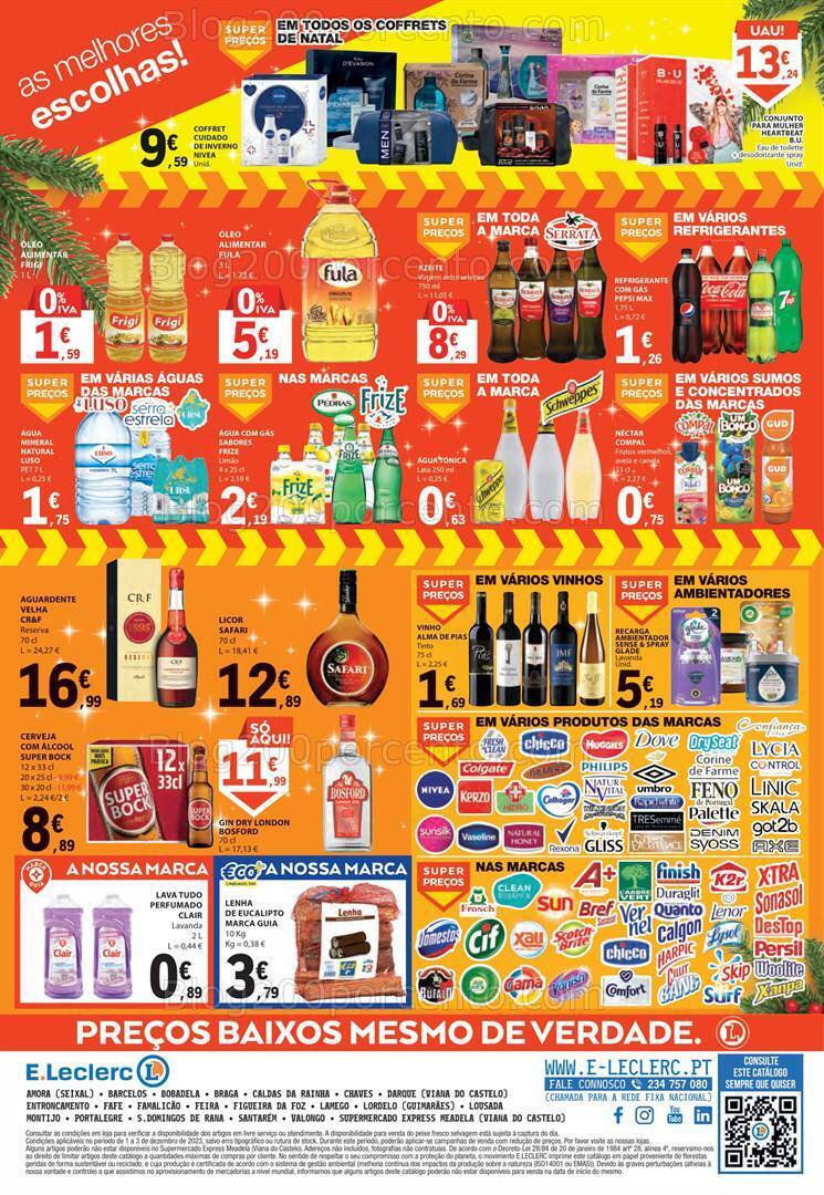 Antevisão Folheto E-LECLERC Promoções Fim de Semana - 1 a 3 dezembro