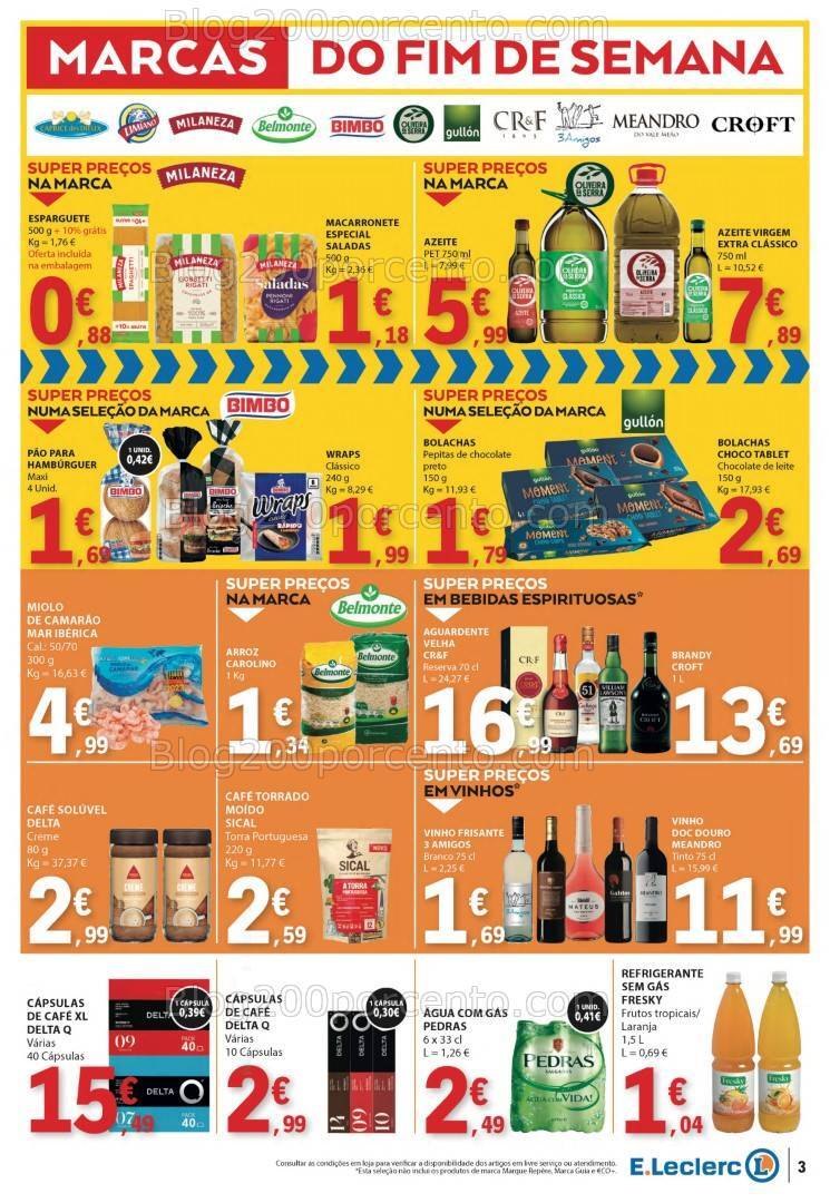 Antevisão Folheto E-LECLERC Promoções Fim de Semana - 13 a 15 setembro