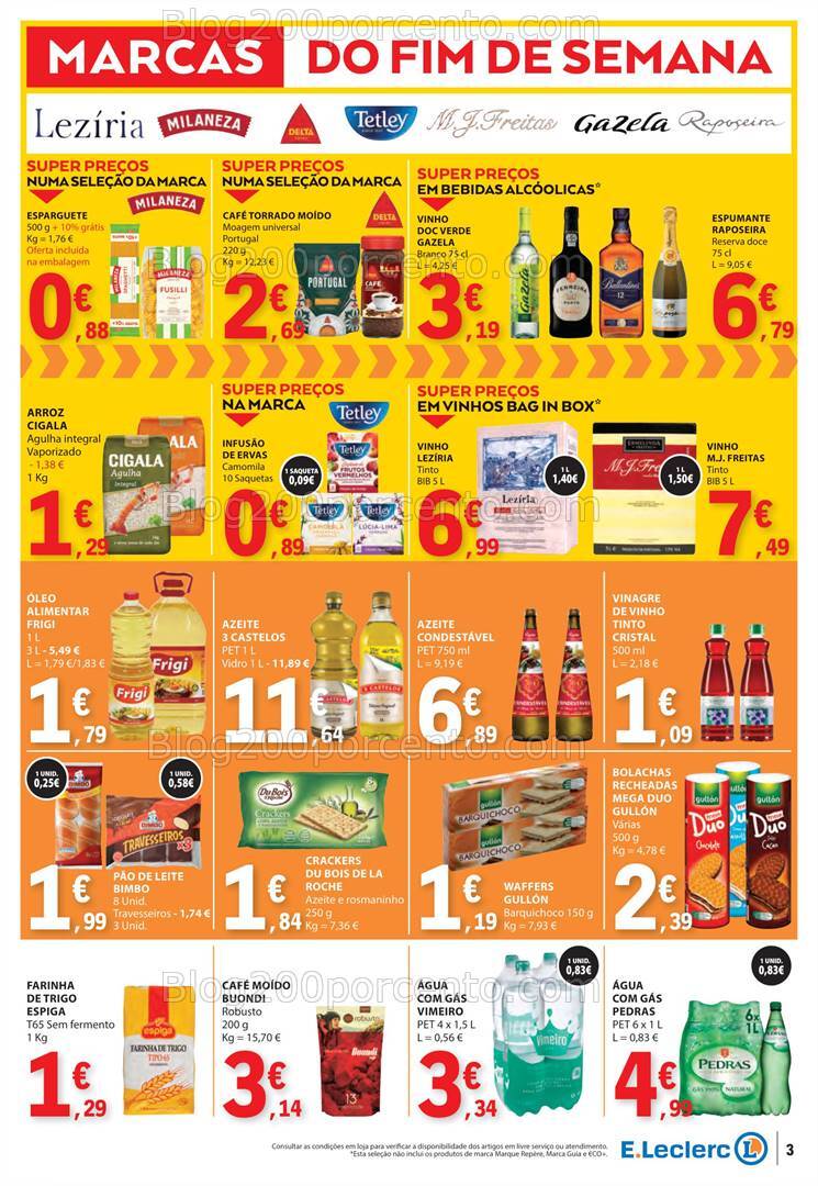 Antevisão Folheto E-LECLERC Promoções Fim de Semana - 26 a 28 julho