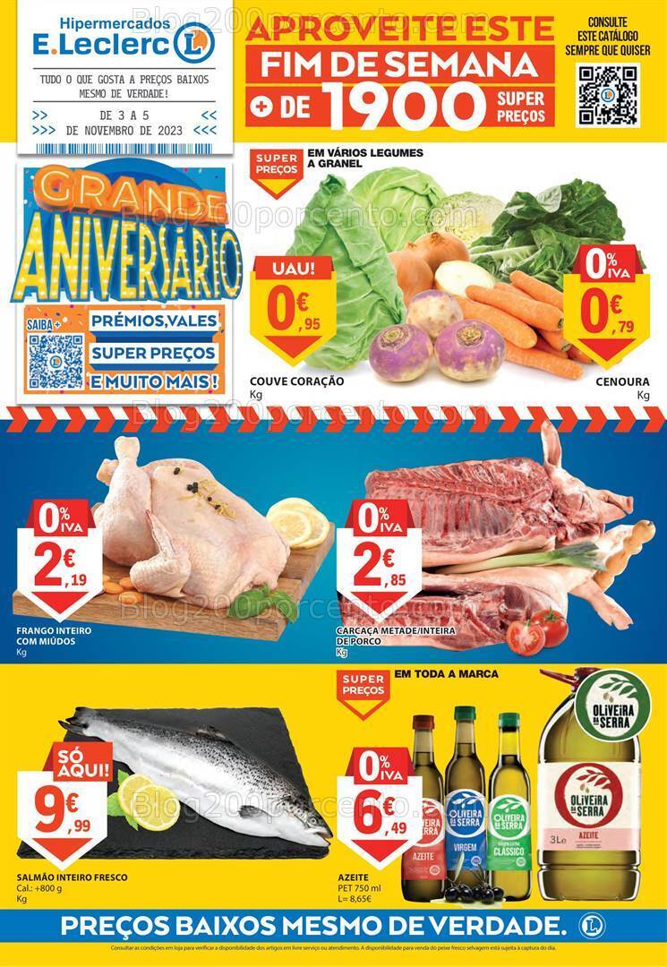 Antevisão Folheto E-LECLERC Promoções Fim de Semana - 3 a 5 novembro