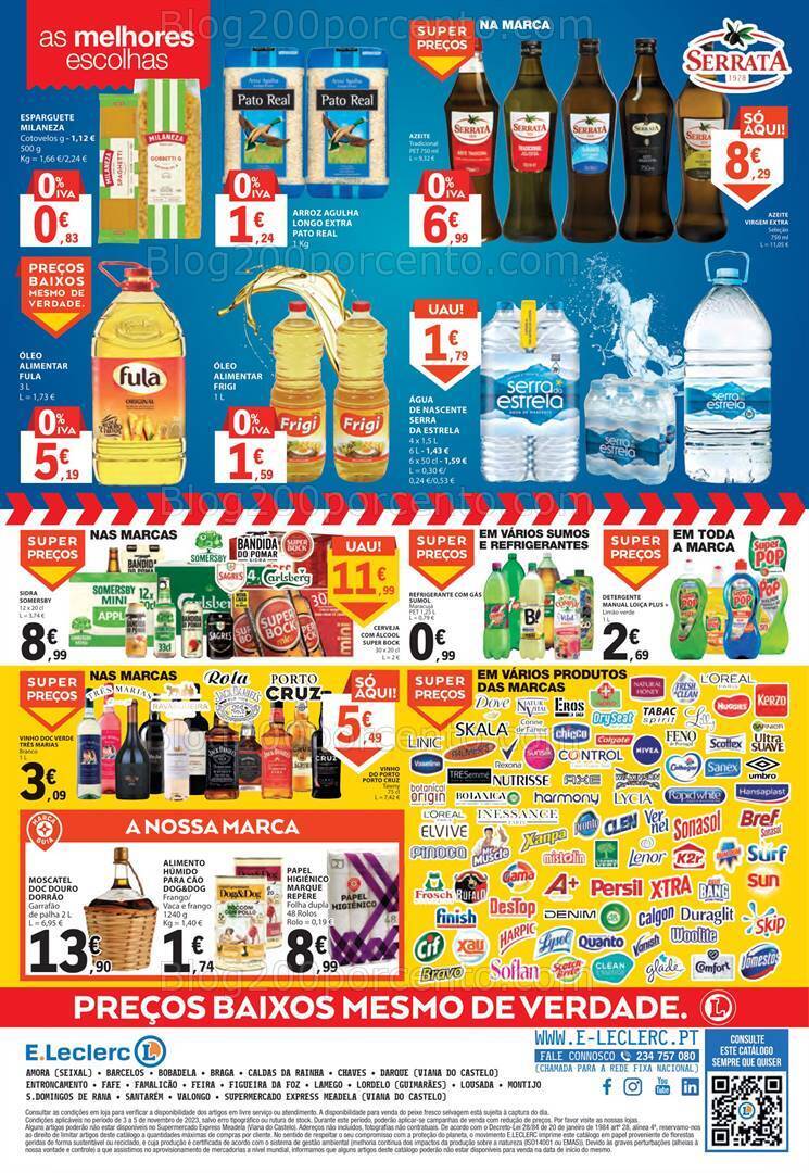 Antevisão Folheto E-LECLERC Promoções Fim de Semana - 3 a 5 novembro