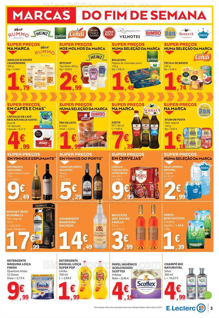 Antevisão Folheto E-LECLERC Promoções Fim de Semana - 3 a 5 maio