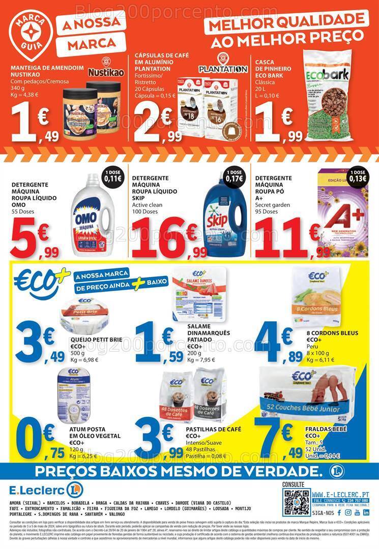 Antevisão Folheto E-LECLERC Promoções Fim de Semana - 3 a 5 maio